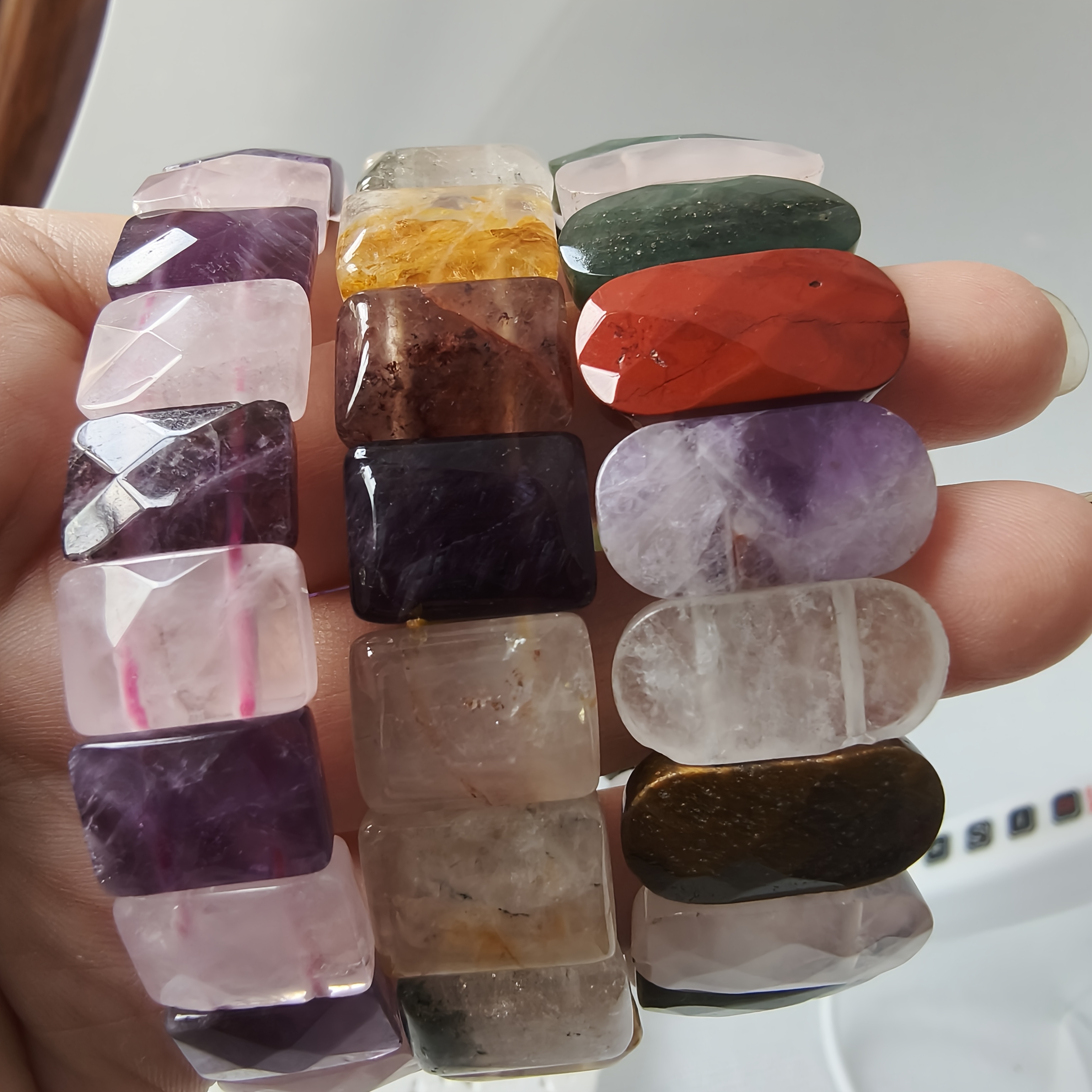Elegant Multicolored Crystal Bracelet for Couples, Versatile Gift